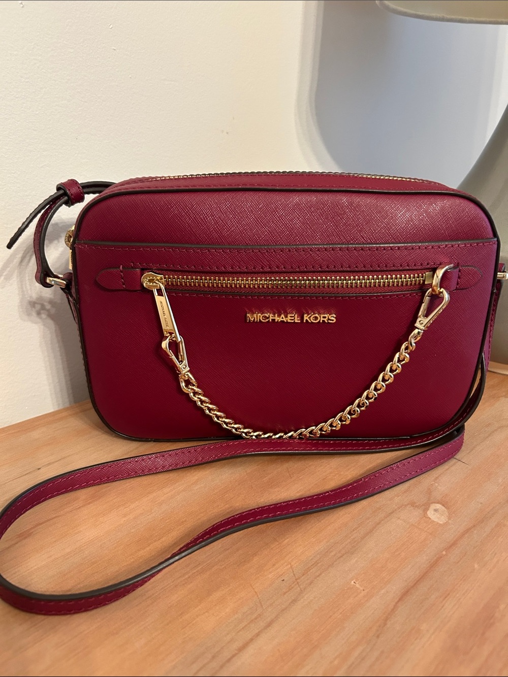 SALE Michael Kors Crossbody with Gold Chain Accent